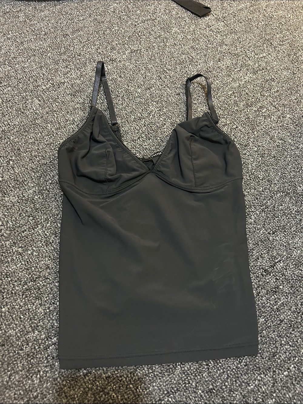 Forever 21 Black Slim Fit Cami with Built-In Support